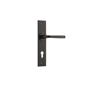 Annecy Lever Chamfered Backplate Signature Brass by Iver, a Door Hardware for sale on Style Sourcebook