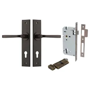 Annecy Lever Chamfered Backplate Entrance Kit w High Security Lock Signature Brass by Iver, a Door Hardware for sale on Style Sourcebook