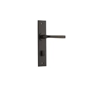 Annecy Lever Chamfered Backplate Signature Brass by Iver, a Door Hardware for sale on Style Sourcebook