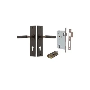 Brunswick Lever Chamfered Backplate Entrance Kit w High Security Lock Signature Brass by Iver, a Door Hardware for sale on Style Sourcebook