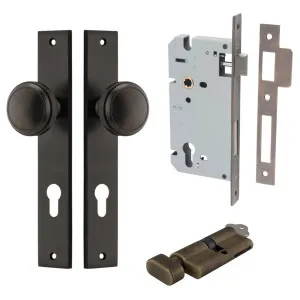 Paddington Knob Rectangular Backplate Entrance Kit w High Security Lock Signature Brass by Iver, a Door Hardware for sale on Style Sourcebook