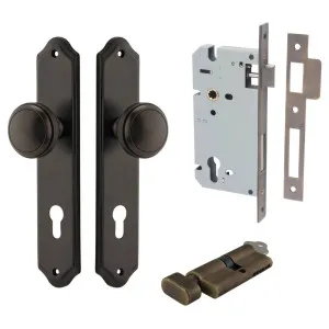 Paddington Knob Shouldered Backplate Entrance Kit w High Security Lock Signature Brass by Iver, a Door Hardware for sale on Style Sourcebook