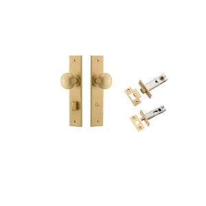 Paddington Knob Chamfered Backplate Privacy Kit w Privacy Turn Brushed Brass by Iver, a Door Hardware for sale on Style Sourcebook