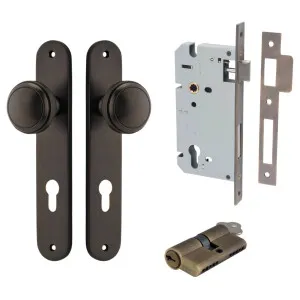 Paddington Knob Oval Backplate Entrance Kit w High Security Lock Signature Brass by Iver, a Door Hardware for sale on Style Sourcebook