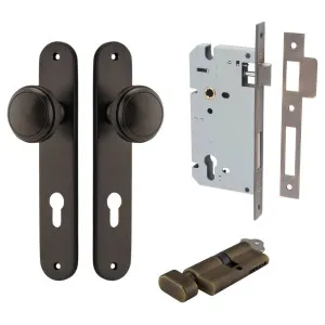 Paddington Knob Oval Backplate Entrance Kit w High Security Lock Signature Brass by Iver, a Door Hardware for sale on Style Sourcebook