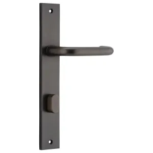Oslo Lever Rectangular Backplate Signature Brass by Iver, a Door Hardware for sale on Style Sourcebook