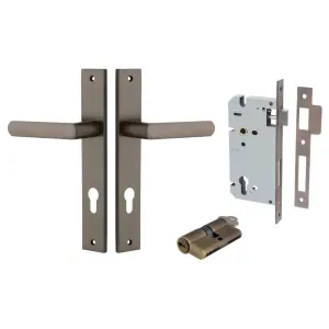 Osaka Lever Rectangular Backplate Entrance Kit w High Security Lock Signature Brass by Iver, a Door Hardware for sale on Style Sourcebook