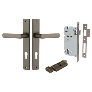 Osaka Lever Rectangular Backplate Entrance Kit w High Security Lock Signature Brass by Iver, a Door Hardware for sale on Style Sourcebook