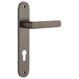 Osaka Lever Oval Backplate Signature Brass by Iver, a Door Hardware for sale on Style Sourcebook