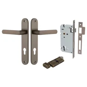 Osaka Lever Oval Backplate Entrance Kit w High Security Lock Signature Brass by Iver, a Door Hardware for sale on Style Sourcebook