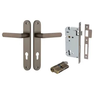 Osaka Lever Oval Backplate Entrance Kit w High Security Lock Signature Brass by Iver, a Door Hardware for sale on Style Sourcebook