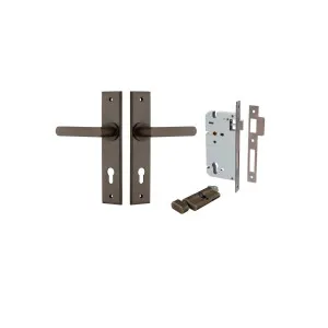 Osaka Lever Chamfered Backplate Entrance Kit w High Security Lock Signature Brass by Iver, a Door Hardware for sale on Style Sourcebook