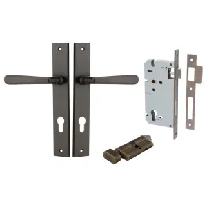 Copenhagen Lever Rectangular Backplate Entrance Kit w High Security Lock Signature Brass by Iver, a Door Hardware for sale on Style Sourcebook