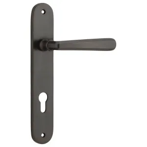 Copenhagen Lever Oval Backplate Signature Brass by Iver, a Door Hardware for sale on Style Sourcebook