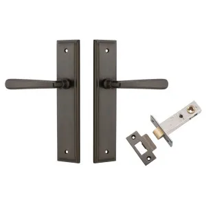 Copenhagen Lever Signature Brass Stepped Backplate Passage Kit by Iver, a Door Hardware for sale on Style Sourcebook