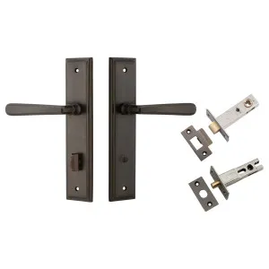 Copenhagen Lever Steppedd Backplate Privacy Kit w Privacy Turn Signature Brass by Iver, a Door Hardware for sale on Style Sourcebook