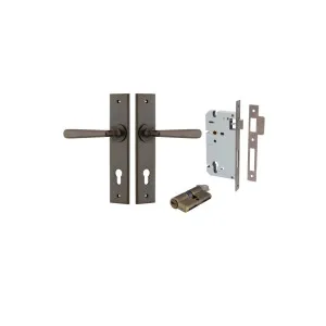 Copenhagen Lever Chamfered Backplate Entrance Kit w High Security Lock Signature Brass by Iver, a Door Hardware for sale on Style Sourcebook
