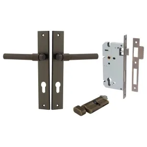 Helsinki Lever Rectangular Backplate Entrance Kit w High Security Lock Signature Brass by Iver, a Door Hardware for sale on Style Sourcebook