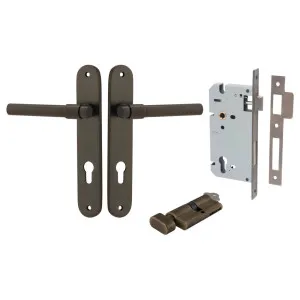 Helsinki Lever Oval Backplate Entrance Kit w High Security Lock Signature Brass by Iver, a Door Hardware for sale on Style Sourcebook