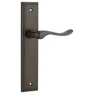 Stirling Lever Stepped Backplate Signature Brass by Iver, a Door Hardware for sale on Style Sourcebook