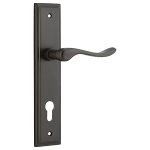 Stirling Lever Stepped Backplate Signature Brass by Iver, a Door Hardware for sale on Style Sourcebook