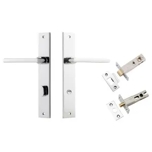 Baltimore Lever Rectangular Backplate Privacy Kit w Privacy Turn Polished Chrome by Iver, a Door Hardware for sale on Style Sourcebook