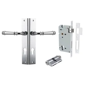 Verona Lever Rectangular Backplate Entrance Kit w High Security Lock Polished Chrome by Iver, a Door Hardware for sale on Style Sourcebook
