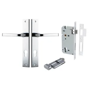 Annecy Lever Rectangular Backplate Entrance Kit w High Security Lock Polished Chrome by Iver, a Door Hardware for sale on Style Sourcebook