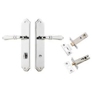 Sarlat Lever Shouldered Backplate Privacy Kit w Privacy Turn Polished Chrome by Iver, a Door Hardware for sale on Style Sourcebook