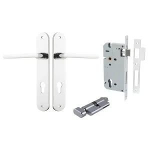 Baltimore Lever Oval Backplate Entrance Kit w High Security Lock Polished Chrome by Iver, a Door Hardware for sale on Style Sourcebook