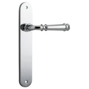 Verona Lever Oval Backplate Polished Chrome by Iver, a Door Hardware for sale on Style Sourcebook