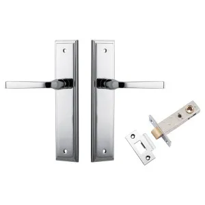 Annecy Lever Stepped Backplate Passage Kit Polished Chrome by Iver, a Door Hardware for sale on Style Sourcebook
