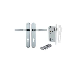 Brunswick Lever Oval Backplate Entrance Kit w High Security Lock Polished Chrome by Iver, a Door Hardware for sale on Style Sourcebook