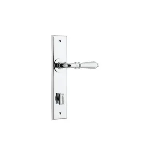 Sarlat Lever Polished Chrome Chamfered Backplate by Iver, a Door Hardware for sale on Style Sourcebook