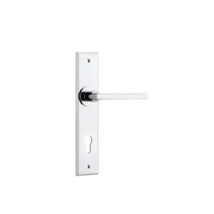 Baltimore Lever Polished Chrome Chamfered Backplate by Iver, a Door Hardware for sale on Style Sourcebook