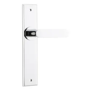 Bronte Lever Polished Chrome Chamfered Backplate by Iver, a Door Hardware for sale on Style Sourcebook