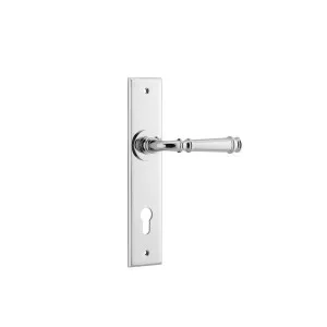 Verona Lever Polished Chrome Chamfered Backplate by Iver, a Door Hardware for sale on Style Sourcebook