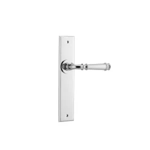 Verona Lever Polished Chrome Chamfered Backplate by Iver, a Door Hardware for sale on Style Sourcebook