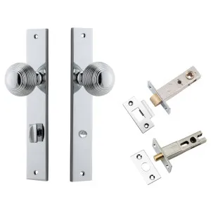 Guildford Knob Rectangular Backplate Privacy Kit w Privacy Turn Polished Chrome by Iver, a Door Hardware for sale on Style Sourcebook
