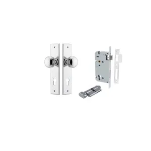 Paddington Knob Chamfered Backplate Entrance Kit w High Security Lock Polished Chrome by Iver, a Door Hardware for sale on Style Sourcebook