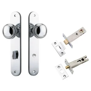 Paddington Knob Oval Backplate Privacy Kit with Privacy Turn Polished Chrome by Iver, a Door Hardware for sale on Style Sourcebook