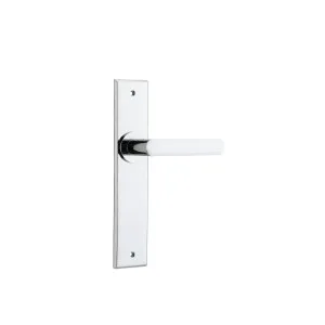 Osaka Lever Polished Chrome Chamfered Backplate by Iver, a Door Hardware for sale on Style Sourcebook