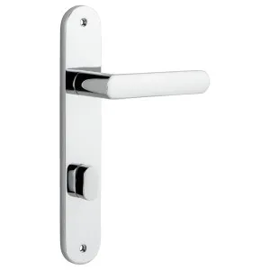 Osaka Lever Oval Backplate Polished Chrome by Iver, a Door Hardware for sale on Style Sourcebook