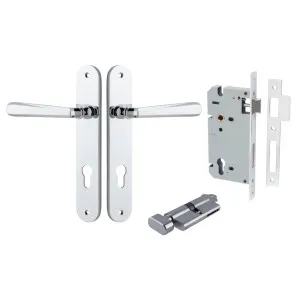 Copenhagen Lever Oval Backplate Entrance Kit w High Security Lock Polished Chrome by Iver, a Door Hardware for sale on Style Sourcebook