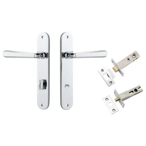 Copenhagen Lever Oval Backplate Privacy Kit w Privacy Turn Polished Chrome by Iver, a Door Hardware for sale on Style Sourcebook