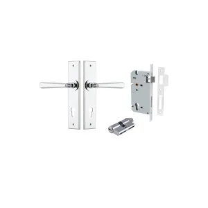 Copenhagen Lever Chamfered Backplate Entrance Kit w High Security Lock Polished Chrome by Iver, a Door Hardware for sale on Style Sourcebook