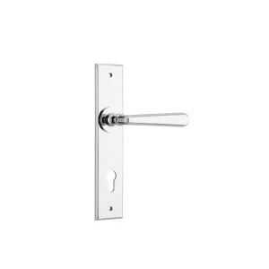 Copenhagen Lever Polished Chrome Chamfered Backplate by Iver, a Door Hardware for sale on Style Sourcebook