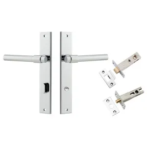 Helsinki Lever Rectangular Backplate Privacy Kit w Privacy Turn Polished Chrome by Iver, a Door Hardware for sale on Style Sourcebook
