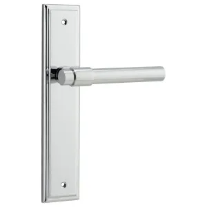 Helsinki Lever Stepped Backplate Polished Chrome by Iver, a Door Hardware for sale on Style Sourcebook