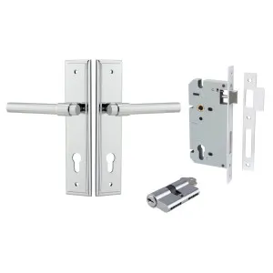 Helsinki Lever Stepped Backplate Entrance Kit w High Security Lock Polished Chrome by Iver, a Door Hardware for sale on Style Sourcebook